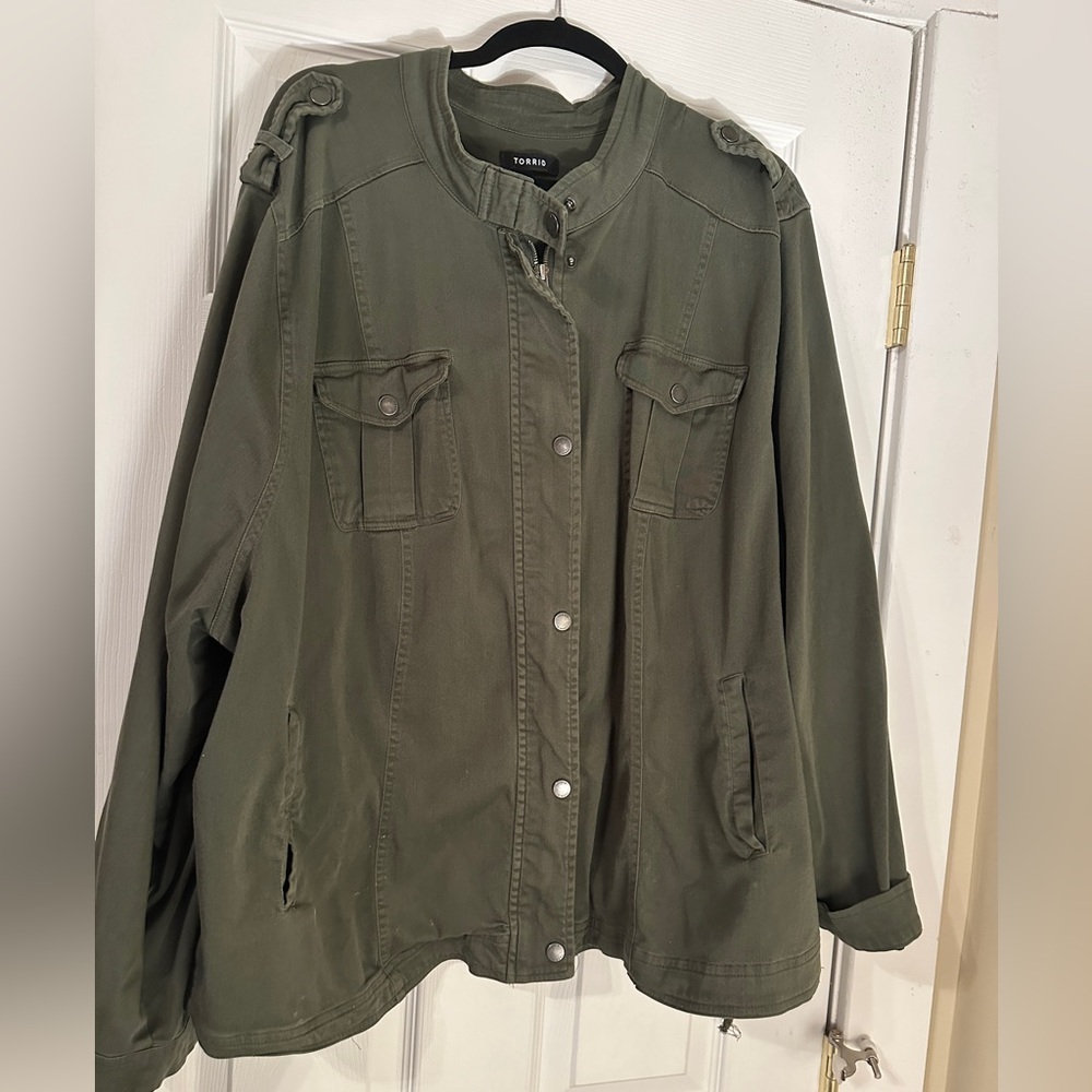 Torrid green army jacket